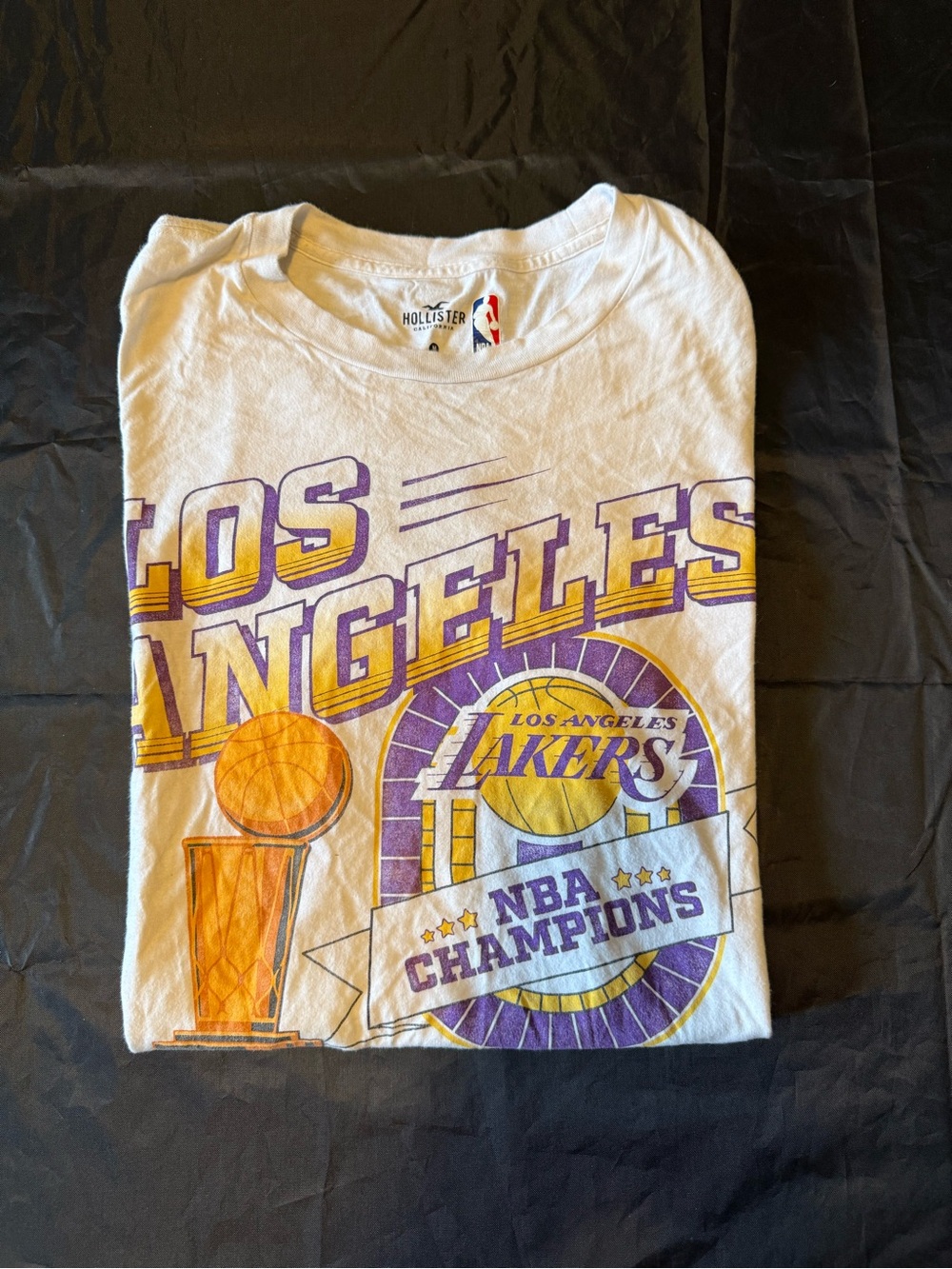 Hollister Los Angeles Lakers Graphic Tee - White, Purple, Gold